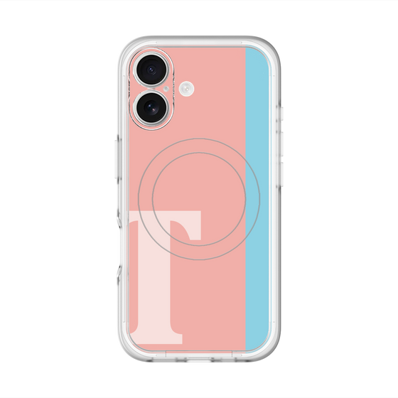 スリムプロテクションプレミアムケース with MagSafe［ オリジナル - initial color line - T pink ］