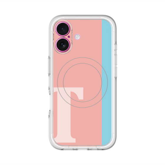 スリムプロテクションプレミアムケース with MagSafe［ オリジナル - initial color line - T pink ］