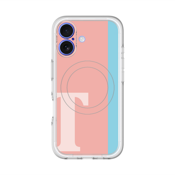 スリムプロテクションプレミアムケース with MagSafe［ オリジナル - initial color line - T pink ］