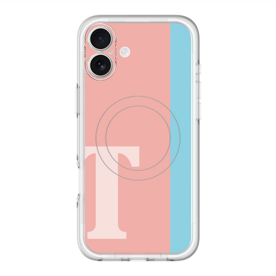 スリムプロテクションプレミアムケース with MagSafe［ オリジナル - initial color line - T pink ］