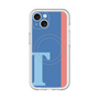 スリムプロテクションプレミアムケース with MagSafe［ オリジナル - initial color line - T blue ］