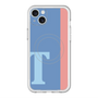 スリムプロテクションプレミアムケース with MagSafe［ オリジナル - initial color line - T blue ］