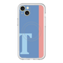 スリムプロテクションプレミアムケース with MagSafe［ オリジナル - initial color line - T blue ］