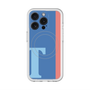 スリムプロテクションプレミアムケース with MagSafe［ オリジナル - initial color line - T blue ］
