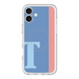 スリムプロテクションプレミアムケース with MagSafe［ オリジナル - initial color line - T blue ］