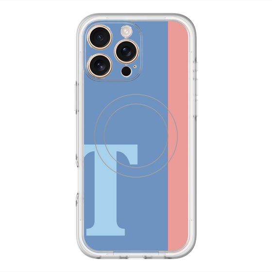 スリムプロテクションプレミアムケース with MagSafe［ オリジナル - initial color line - T blue ］