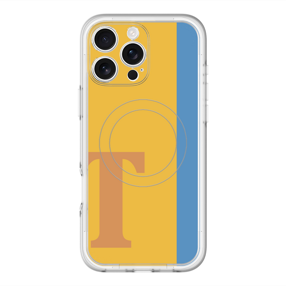 スリムプロテクションプレミアムケース with MagSafe［ オリジナル - initial color line - T orange ］