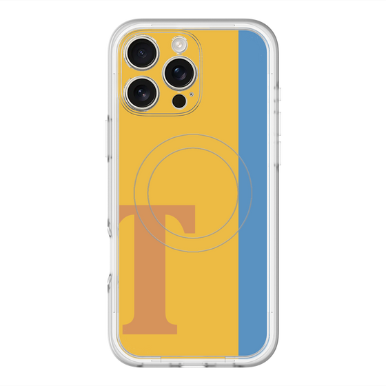 スリムプロテクションプレミアムケース with MagSafe［ オリジナル - initial color line - T orange ］