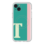 スリムプロテクションプレミアムケース with MagSafe［ オリジナル - initial color line - T green ］