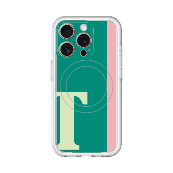 スリムプロテクションプレミアムケース with MagSafe［ オリジナル - initial color line - T green ］