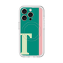 スリムプロテクションプレミアムケース with MagSafe［ オリジナル - initial color line - T green ］