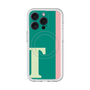 スリムプロテクションプレミアムケース with MagSafe［ オリジナル - initial color line - T green ］