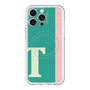 スリムプロテクションプレミアムケース with MagSafe［ オリジナル - initial color line - T green ］