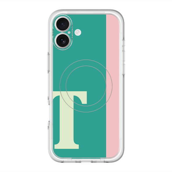 スリムプロテクションプレミアムケース with MagSafe［ オリジナル - initial color line - T green ］