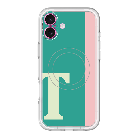 スリムプロテクションプレミアムケース with MagSafe［ オリジナル - initial color line - T green ］