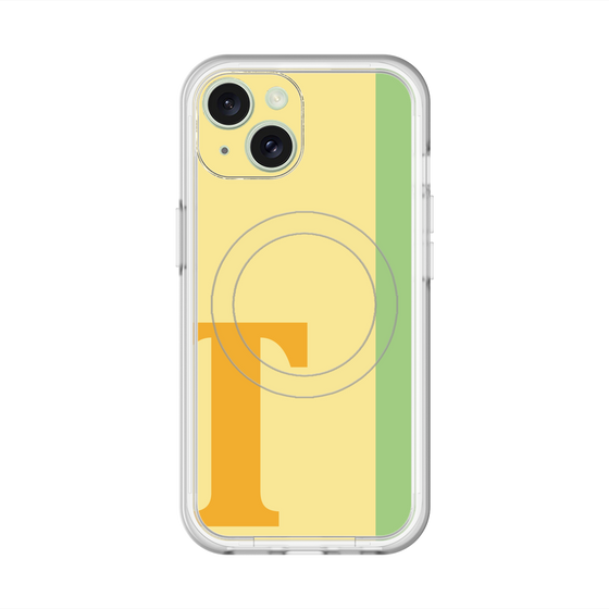 スリムプロテクションプレミアムケース with MagSafe［ オリジナル - initial color line - T yellow ］