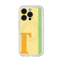 スリムプロテクションプレミアムケース with MagSafe［ オリジナル - initial color line - T yellow ］