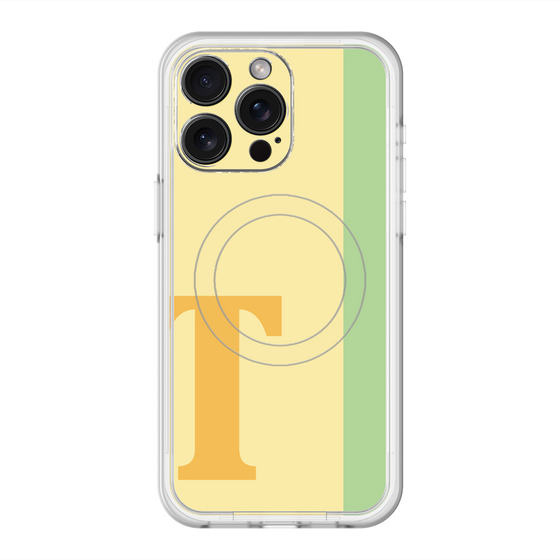 スリムプロテクションプレミアムケース with MagSafe［ オリジナル - initial color line - T yellow ］