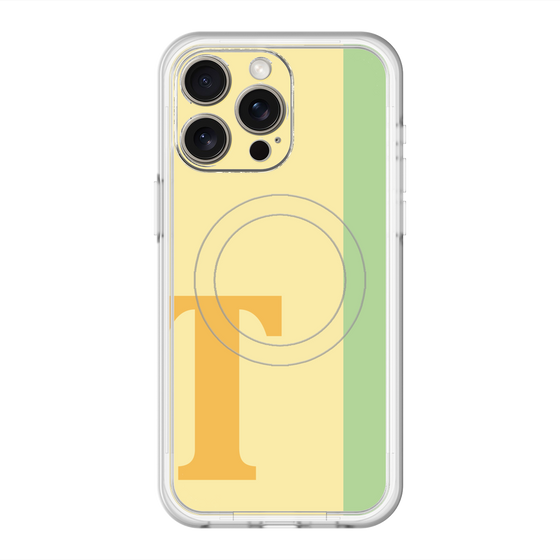 スリムプロテクションプレミアムケース with MagSafe［ オリジナル - initial color line - T yellow ］