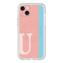 スリムプロテクションプレミアムケース with MagSafe［ オリジナル - initial color line - U pink ］