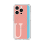 スリムプロテクションプレミアムケース with MagSafe［ オリジナル - initial color line - U pink ］