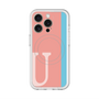 スリムプロテクションプレミアムケース with MagSafe［ オリジナル - initial color line - U pink ］