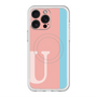 スリムプロテクションプレミアムケース with MagSafe［ オリジナル - initial color line - U pink ］
