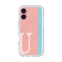 スリムプロテクションプレミアムケース with MagSafe［ オリジナル - initial color line - U pink ］