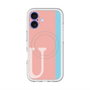 スリムプロテクションプレミアムケース with MagSafe［ オリジナル - initial color line - U pink ］