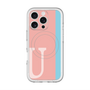 スリムプロテクションプレミアムケース with MagSafe［ オリジナル - initial color line - U pink ］