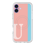 スリムプロテクションプレミアムケース with MagSafe［ オリジナル - initial color line - U pink ］