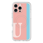 スリムプロテクションプレミアムケース with MagSafe［ オリジナル - initial color line - U pink ］