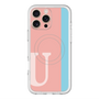 スリムプロテクションプレミアムケース with MagSafe［ オリジナル - initial color line - U pink ］