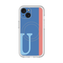 スリムプロテクションプレミアムケース with MagSafe［ オリジナル - initial color line - U blue ］