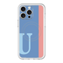 スリムプロテクションプレミアムケース with MagSafe［ オリジナル - initial color line - U blue ］