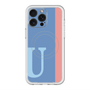 スリムプロテクションプレミアムケース with MagSafe［ オリジナル - initial color line - U blue ］