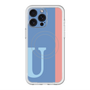 スリムプロテクションプレミアムケース with MagSafe［ オリジナル - initial color line - U blue ］