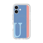 スリムプロテクションプレミアムケース with MagSafe［ オリジナル - initial color line - U blue ］