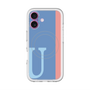 スリムプロテクションプレミアムケース with MagSafe［ オリジナル - initial color line - U blue ］