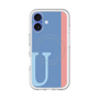 スリムプロテクションプレミアムケース with MagSafe［ オリジナル - initial color line - U blue ］