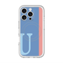 スリムプロテクションプレミアムケース with MagSafe［ オリジナル - initial color line - U blue ］