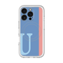 スリムプロテクションプレミアムケース with MagSafe［ オリジナル - initial color line - U blue ］