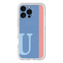 スリムプロテクションプレミアムケース with MagSafe［ オリジナル - initial color line - U blue ］