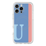 スリムプロテクションプレミアムケース with MagSafe［ オリジナル - initial color line - U blue ］