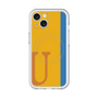 スリムプロテクションプレミアムケース with MagSafe［ オリジナル - initial color line - U orange ］