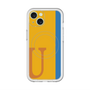 スリムプロテクションプレミアムケース with MagSafe［ オリジナル - initial color line - U orange ］