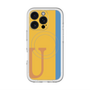 スリムプロテクションプレミアムケース with MagSafe［ オリジナル - initial color line - U orange ］