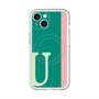 スリムプロテクションプレミアムケース with MagSafe［ オリジナル - initial color line - U green ］