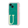 スリムプロテクションプレミアムケース with MagSafe［ オリジナル - initial color line - U green ］