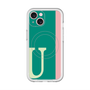 スリムプロテクションプレミアムケース with MagSafe［ オリジナル - initial color line - U green ］